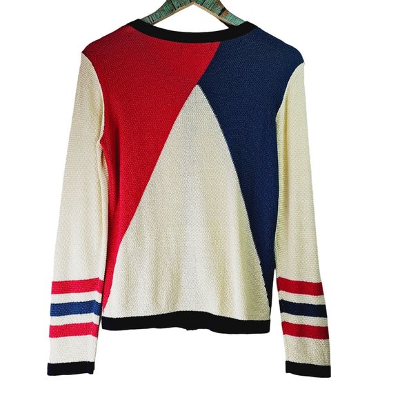 Dear Creatures Retro Style Knit Color Blocking Cardigan, Size M, NWOT - Picture 5 of 12